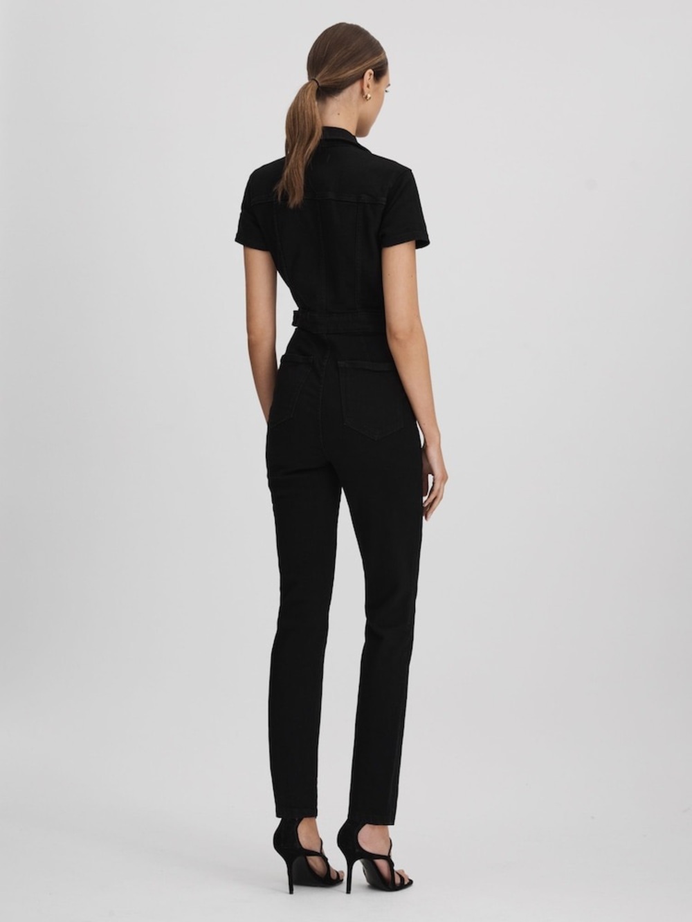NWT Good American Fit for Success Jumpsuit Black Denim Size Large - Picture 5 of 11